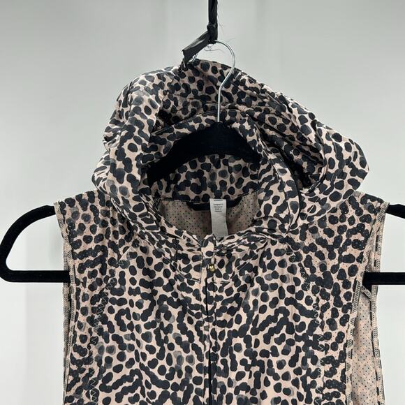 Lululemon Pack-It Vest Ace Spot Grain Black Full Zip active wear cheetah size 6 - Picture 11 of 12